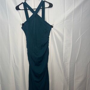 Grace Karin Teal Backless Dress Size M